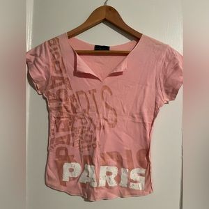 PARIS pink Tshirt S